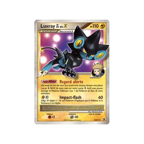 Découvrez Luxray  NIV.X, carte Holographique rare NIV.X de la série Platine Rivaux Émergeants