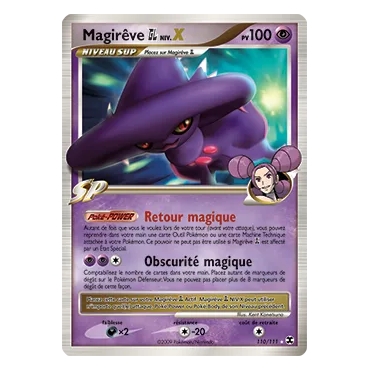 Magirêve  NIV.X 110/111 : Joyau Holographique rare NIV.X de l'extension Pokémon Platine Rivaux Émergeants