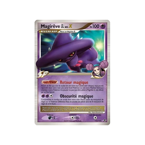 Magirêve  NIV.X 110/111 : Joyau Holographique rare NIV.X de l'extension Pokémon Platine Rivaux Émergeants