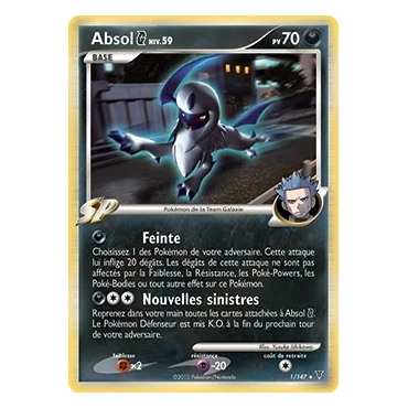 Absol 1/147 : Joyau Holographique rare de l'extension Pokémon Platine Vainqueurs Suprêmes