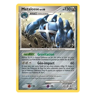 Découvrez Metalosse, carte Holographique rare de la série Platine Vainqueurs Suprêmes