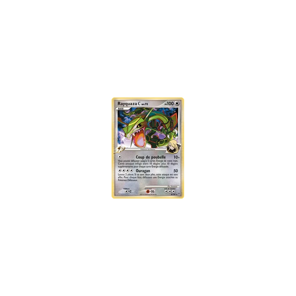 Carte Rayquaza - Holographique rare de Pokémon Platine Vainqueurs Suprêmes 8/147