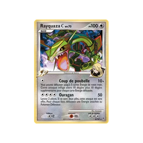 Carte Rayquaza - Holographique rare de Pokémon Platine Vainqueurs Suprêmes 8/147