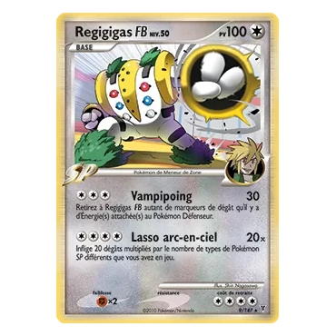 Carte Regigigas - Holographique rare de Pokémon Platine Vainqueurs Suprêmes 9/147