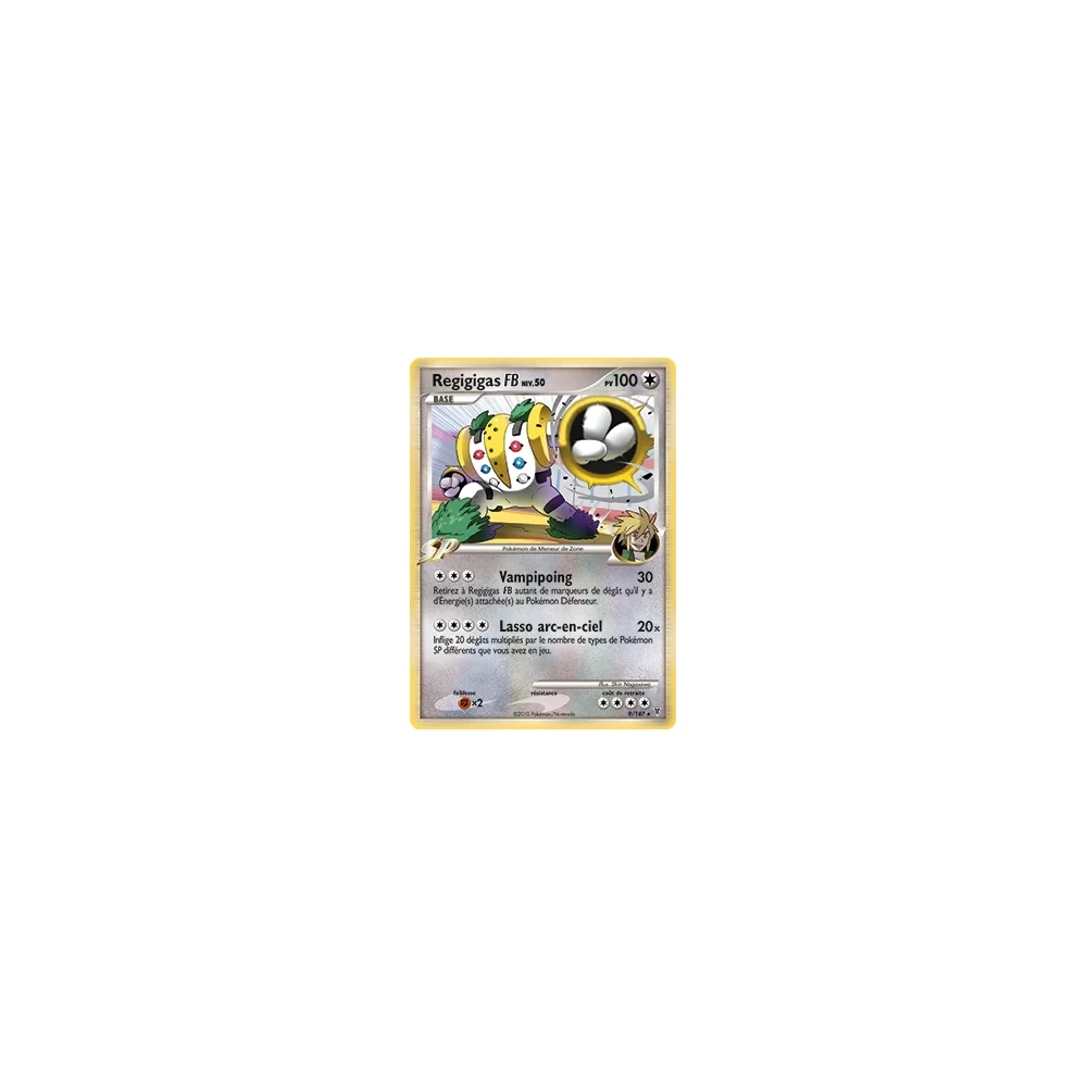 Carte Regigigas - Holographique rare de Pokémon Platine Vainqueurs Suprêmes 9/147