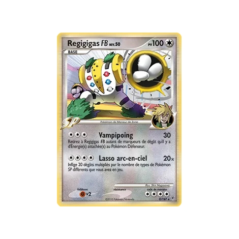 Carte Regigigas - Holographique rare de Pokémon Platine Vainqueurs Suprêmes 9/147