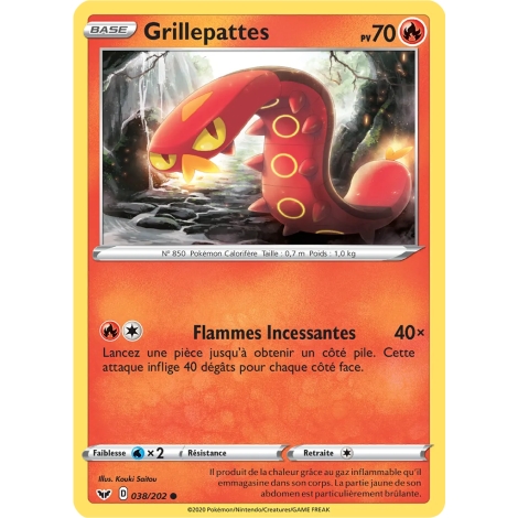 Grillepattes 038/202 : Joyau Commune (Brillante) de l'extension Pokémon Épée et Bouclier