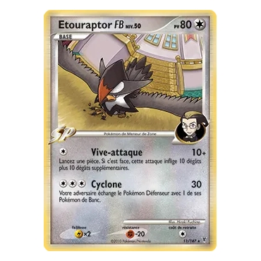 Carte Etouraptor - Holographique rare de Pokémon Platine Vainqueurs Suprêmes 11/147