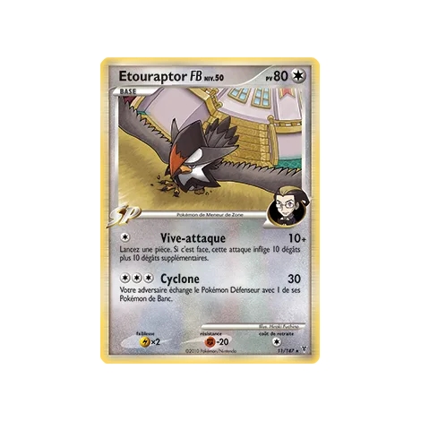 Carte Etouraptor - Holographique rare de Pokémon Platine Vainqueurs Suprêmes 11/147