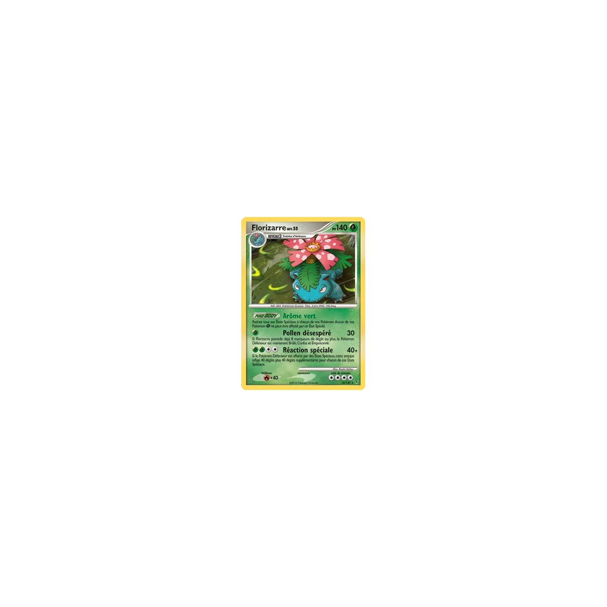 Carte Florizarre - Holographique rare de Pokémon Platine Vainqueurs Suprêmes 13/147