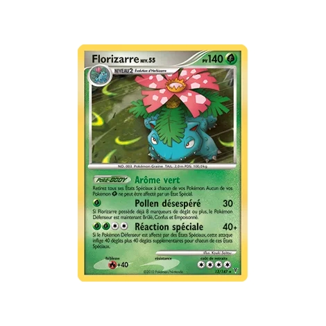 Carte Florizarre - Holographique rare de Pokémon Platine Vainqueurs Suprêmes 13/147