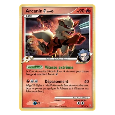 Découvrez Arcanin, carte Rare (Brillante) de la série Platine Vainqueurs Suprêmes