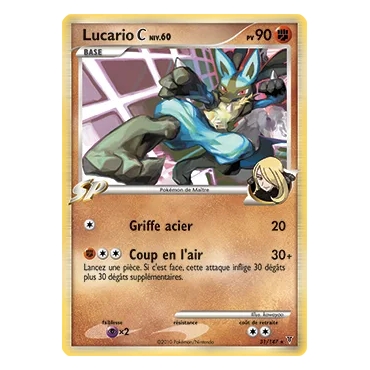 Lucario 31/147 : Joyau Rare (Brillante) de l'extension Pokémon Platine Vainqueurs Suprêmes