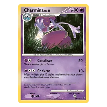Charmina 34/147 : Joyau Rare (Brillante) de l'extension Pokémon Platine Vainqueurs Suprêmes