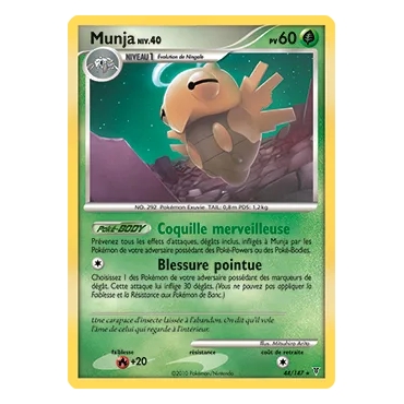 Carte Munja - Rare (Brillante) de Pokémon Platine Vainqueurs Suprêmes 44/147