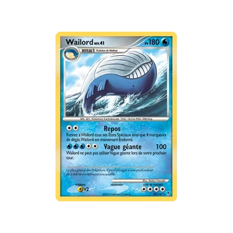 Wailord 47/147 : Joyau Rare (Brillante) de l'extension Pokémon Platine Vainqueurs Suprêmes