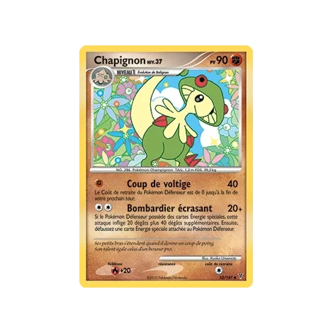 Chapignon 52/147 : Joyau Peu commune (Brillante) de l'extension Pokémon Platine Vainqueurs Suprêmes