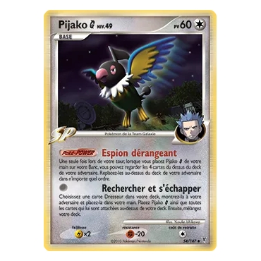 Pijako 54/147 : Joyau Peu commune (Brillante) de l'extension Pokémon Platine Vainqueurs Suprêmes