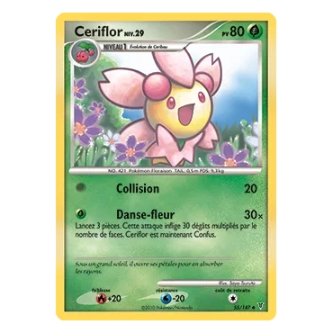 Ceriflor 55/147 : Joyau Peu commune (Brillante) de l'extension Pokémon Platine Vainqueurs Suprêmes