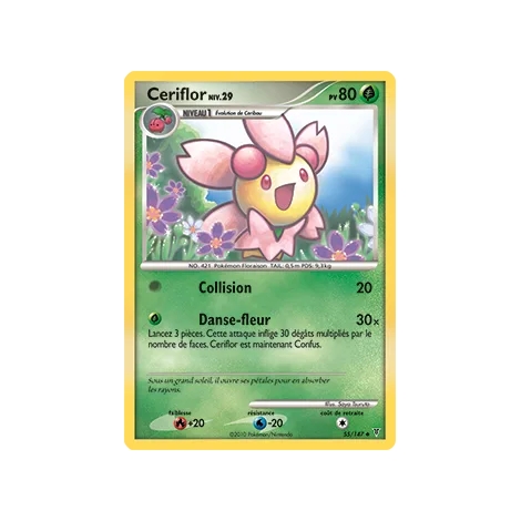 Ceriflor 55/147 : Joyau Peu commune (Brillante) de l'extension Pokémon Platine Vainqueurs Suprêmes