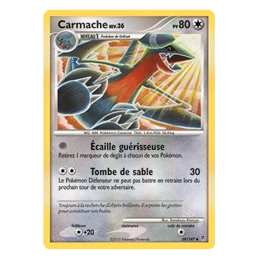 Découvrez Carmache, carte Peu commune (Brillante) de la série Platine Vainqueurs Suprêmes