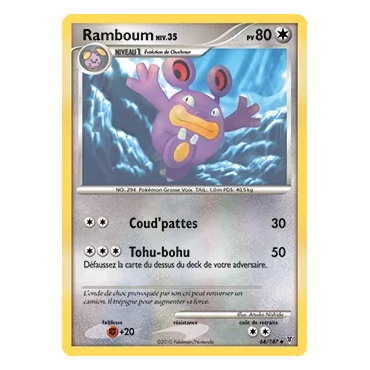 Carte Ramboum - Peu commune (Brillante) de Pokémon Platine Vainqueurs Suprêmes 64/147