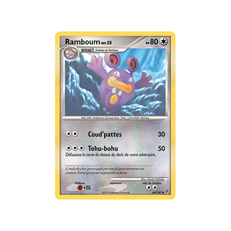 Carte Ramboum - Peu commune (Brillante) de Pokémon Platine Vainqueurs Suprêmes 64/147