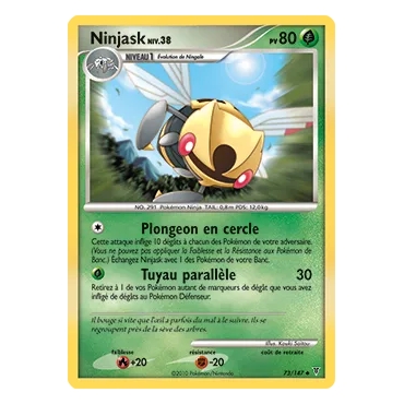 Carte Ninjask - Peu commune (Brillante) de Pokémon Platine Vainqueurs Suprêmes 73/147