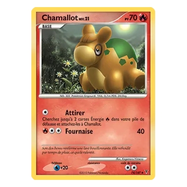 Carte Chamallot - Peu commune (Brillante) de Pokémon Platine Vainqueurs Suprêmes 74/147