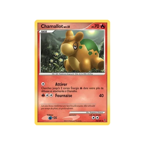 Carte Chamallot - Peu commune (Brillante) de Pokémon Platine Vainqueurs Suprêmes 74/147