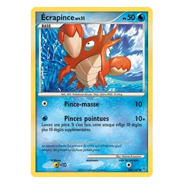 Carte Écrapince - Commune (Brillante) de Pokémon Platine Vainqueurs Suprêmes 100/147