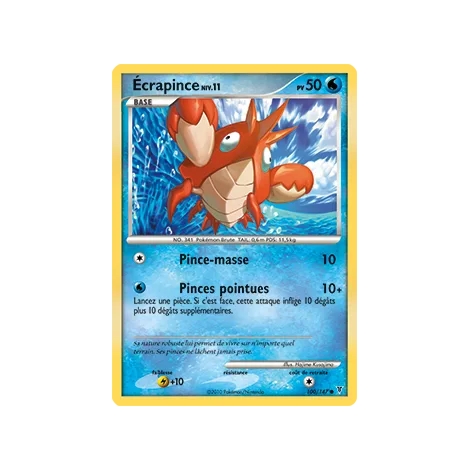 Carte Écrapince - Commune (Brillante) de Pokémon Platine Vainqueurs Suprêmes 100/147