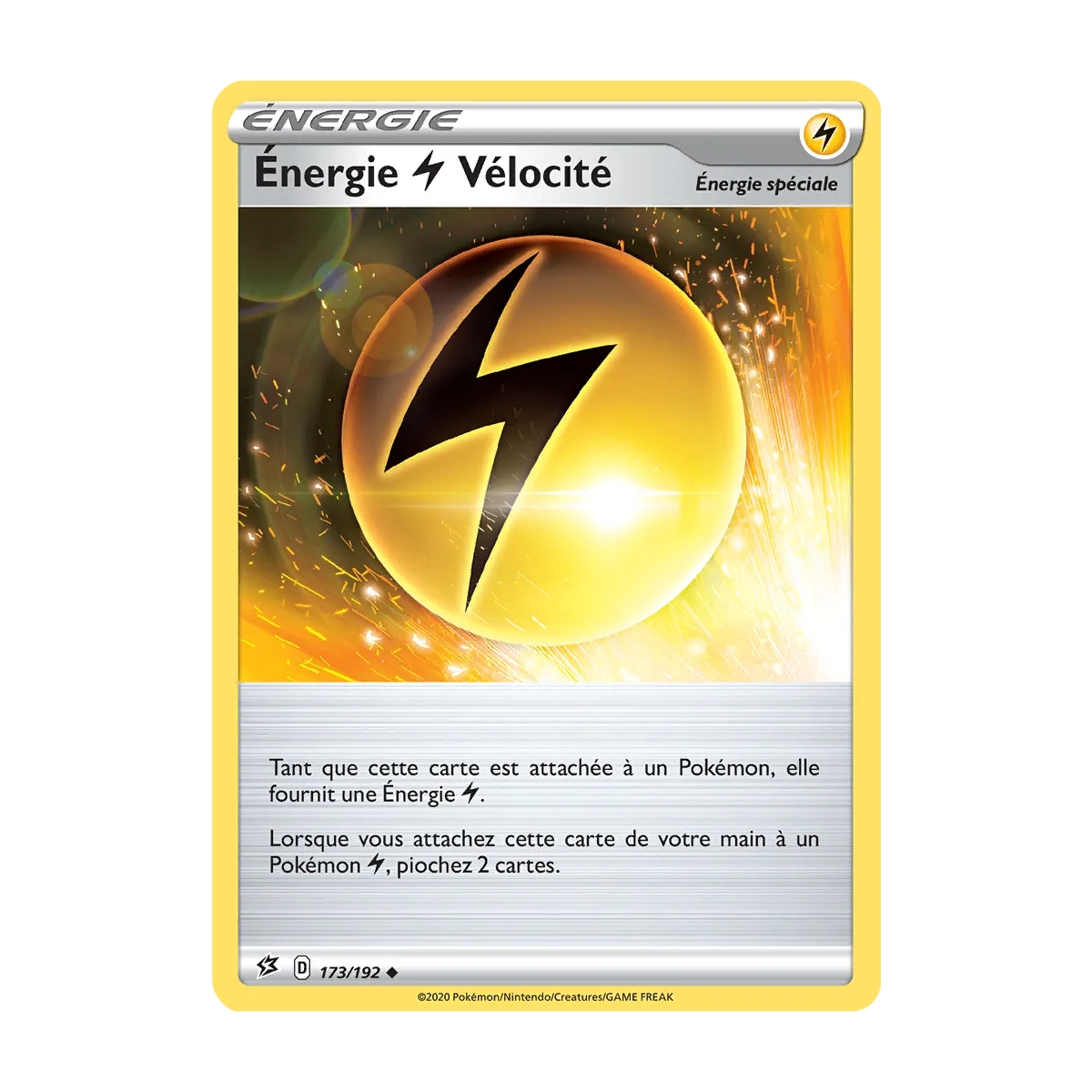 Énergie  Vélocité 173/192 : Joyau Peu commune (Brillante) de l'extension Pokémon Épée et Bouclier Clash des Rebelles