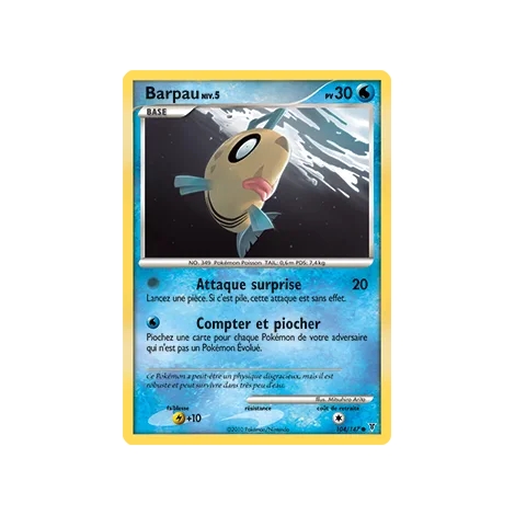 Carte Barpau - Commune (Brillante) de Pokémon Platine Vainqueurs Suprêmes 104/147