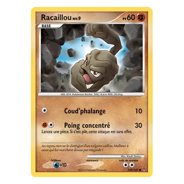 Carte Racaillou - Commune (Brillante) de Pokémon Platine Vainqueurs Suprêmes 105/147