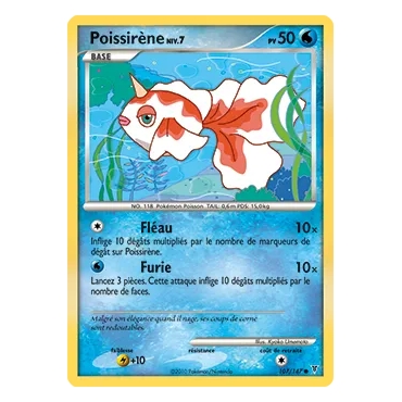 Découvrez Poissirène, carte Commune (Brillante) de la série Platine Vainqueurs Suprêmes