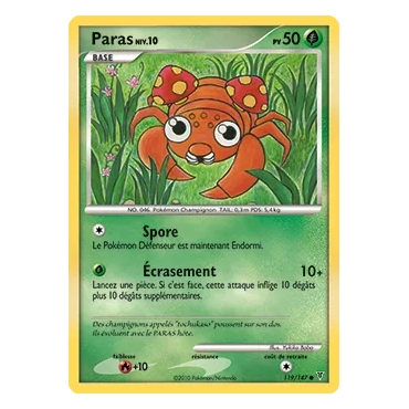 Découvrez Paras, carte Commune (Brillante) de la série Platine Vainqueurs Suprêmes