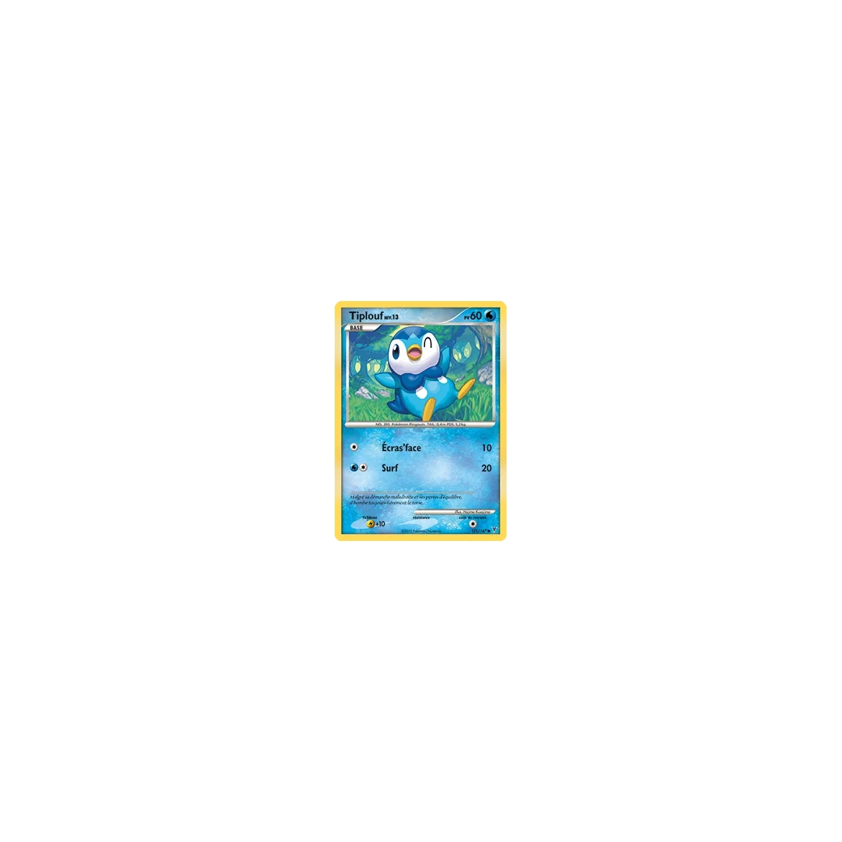 Tiplouf 121/147 : Joyau Commune (Brillante) de l'extension Pokémon Platine Vainqueurs Suprêmes