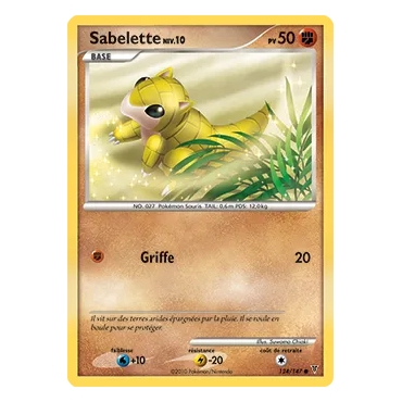 Découvrez Sabelette, carte Commune (Brillante) de la série Platine Vainqueurs Suprêmes