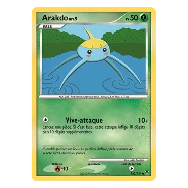 Arakdo 130/147 : Joyau Commune (Brillante) de l'extension Pokémon Platine Vainqueurs Suprêmes