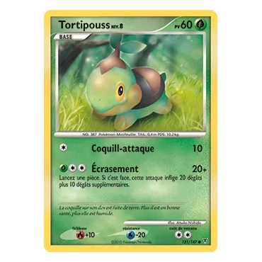 Tortipouss 131/147 : Joyau Commune (Brillante) de l'extension Pokémon Platine Vainqueurs Suprêmes
