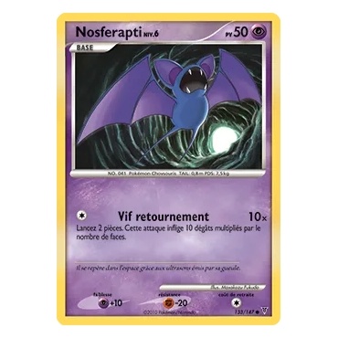 Découvrez Nosferapti, carte Commune (Brillante) de la série Platine Vainqueurs Suprêmes