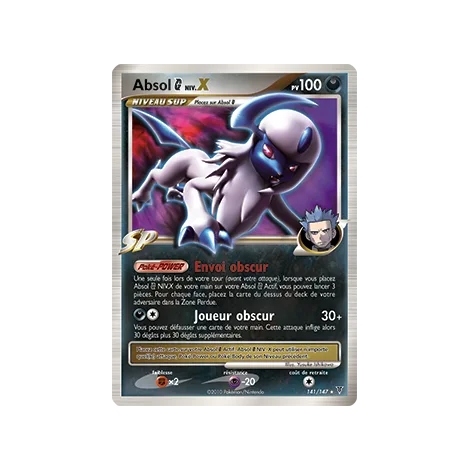 Carte Absol  NIV.X - Holographique rare NIV.X de Pokémon Platine Vainqueurs Suprêmes 141/147