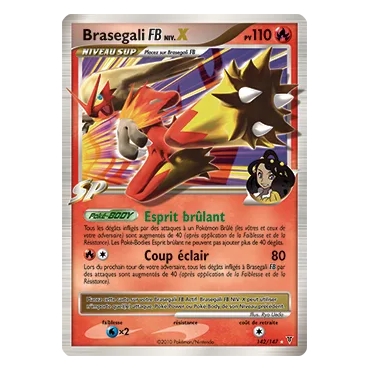 Brasegali  NIV.X 142/147 : Joyau Holographique rare NIV.X de l'extension Pokémon Platine Vainqueurs Suprêmes