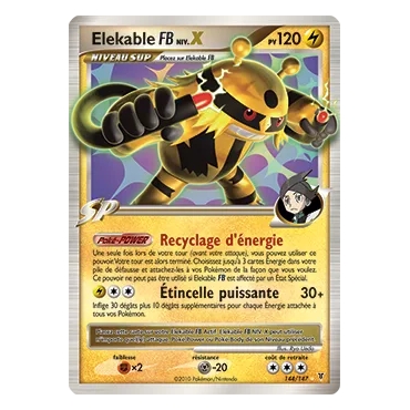 Découvrez Elekable  NIV.X, carte Holographique rare NIV.X de la série Platine Vainqueurs Suprêmes