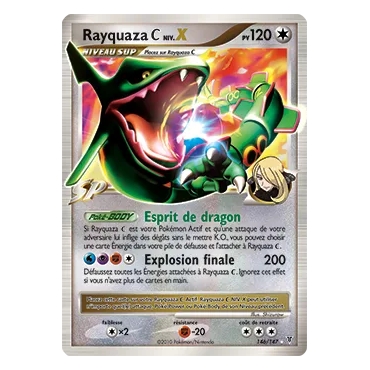 Découvrez Rayquaza  NIV.X, carte Holographique rare NIV.X de la série Platine Vainqueurs Suprêmes