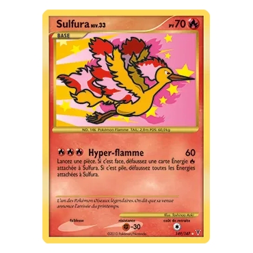 Découvrez Sulfura, carte Holographique rare de la série Platine Vainqueurs Suprêmes