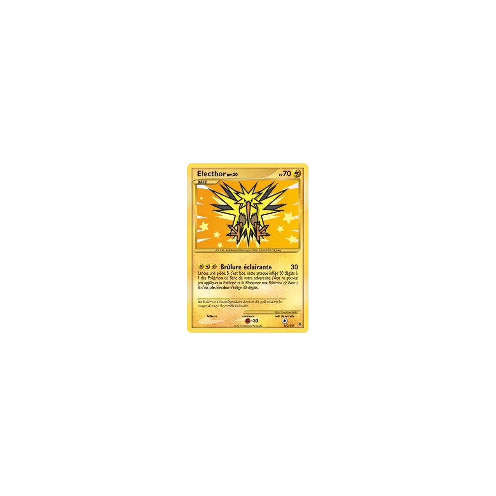 Electhor 150/147 : Joyau Holographique rare de l'extension Pokémon Platine Vainqueurs Suprêmes