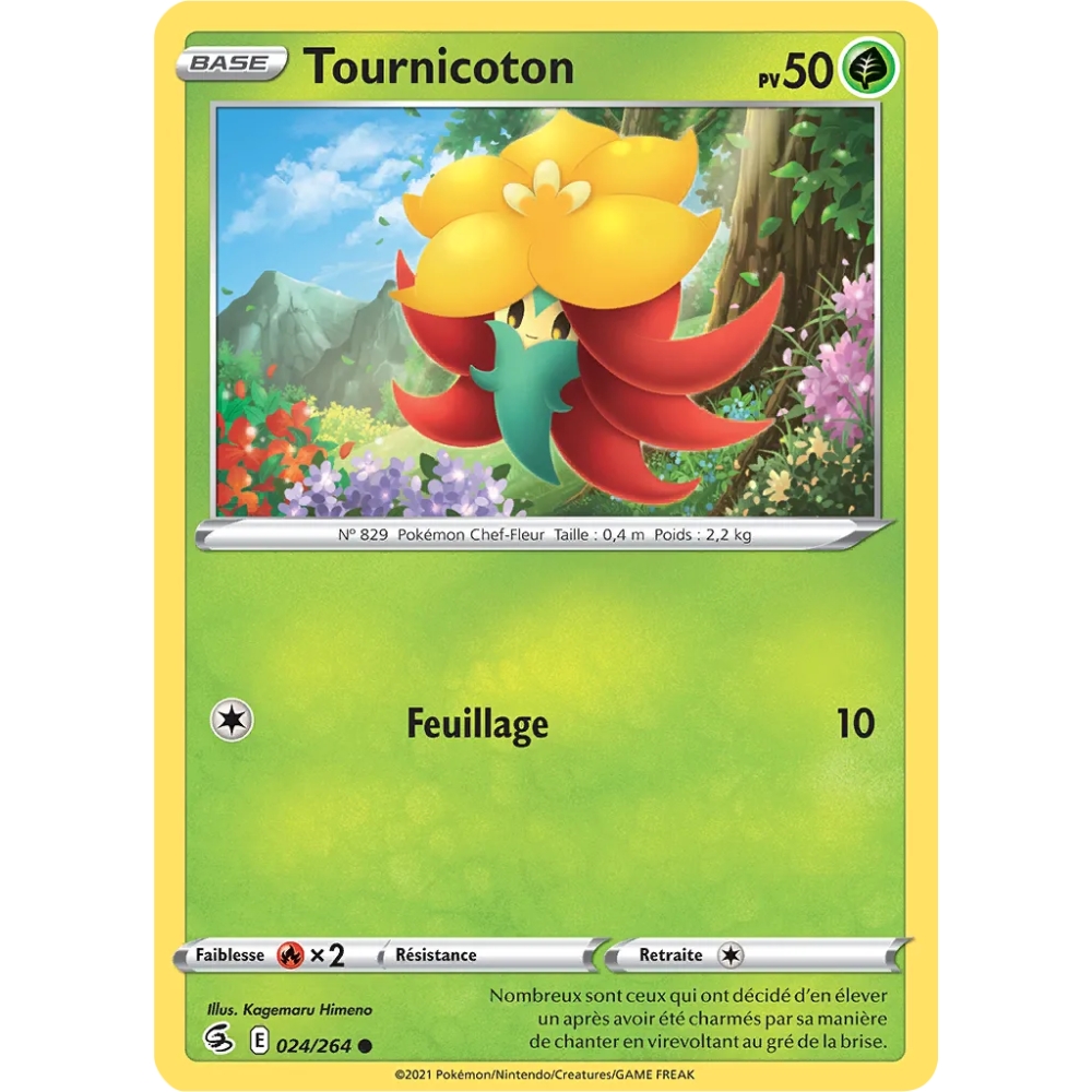 Carte Tournicoton - Commune (Brillante) de Pokémon Poing de Fusion 024/264