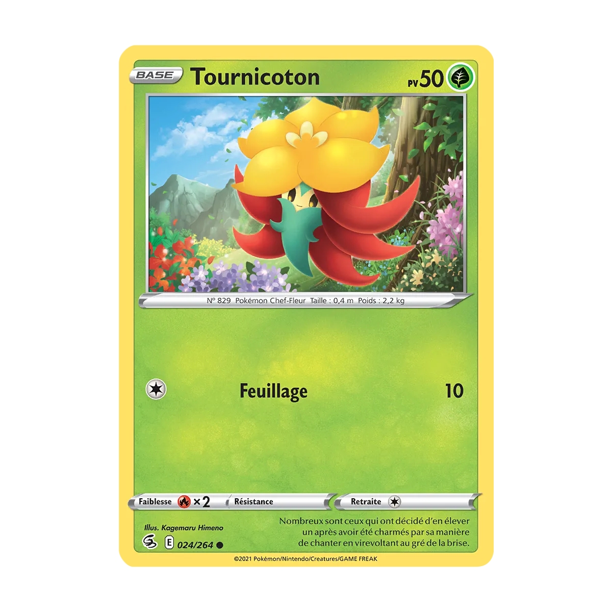 Carte Tournicoton - Commune (Brillante) de Pokémon Poing de Fusion 024/264